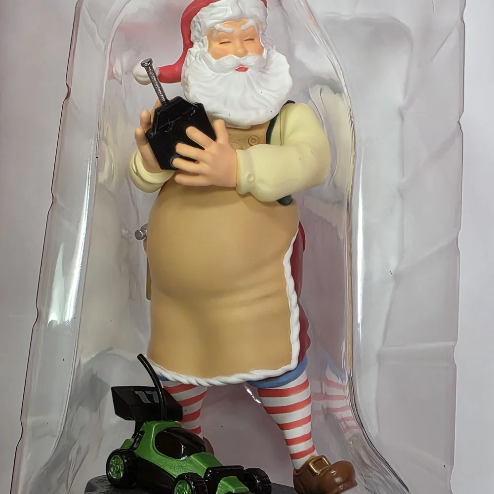 Hallmark Keepsake Toymaker Santa Ornament Green Remote Control Car